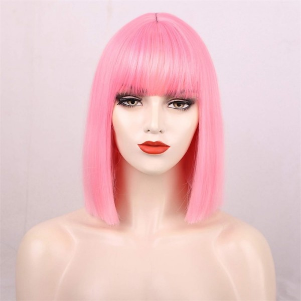 Black Bob Wig with Bangs Short Black Wig for Women Straight Bob Wigs Heat Resistant Synthetic wig Mia Wallace Cleopatra Cospaly Daily Party Use 12 Black Bob Wig with Bangs Short Black Wig for Women Straight Bob Wigs Heat Resistant Synthetic wig Mia Wallace Cleopatra Cospaly Daily Party Use 12