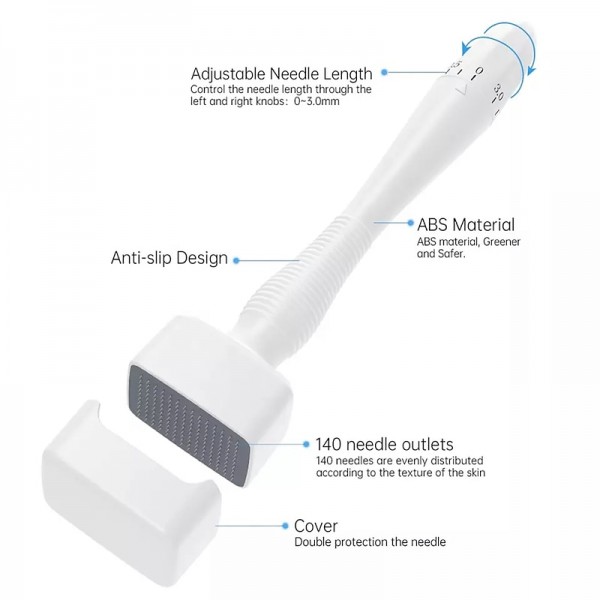 Authentic 140Pins DRS Derma Stamp Adjustable Depth Microneedle Roller Skincare Authentic 140Pins DRS Derma Stamp Adjustable Depth Microneedle Roller Skincare