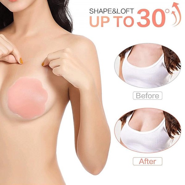 A Pair Invisible Silicone Flower Nipple Covers for a Braless Look - Perfect for Strapless Dresses and Women's Lingerie and Underwear Accessorie A Pair Invisible Silicone Flower Nipple Covers for a Braless Look - Perfect for Strapless Dresses and Women's Lingerie and Underwear Accessorie
