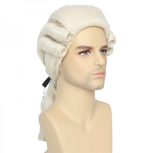 Colonial Wig Powdered Wig Men Blonde Wig Historical Halloween Costume Wig 18Th Century Peruke Wig Colonial Wig Powdered Wig Men Blonde Wig Historical Halloween Costume Wig 18Th Century Peruke Wig