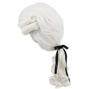 Long Mens George Washington Cosplay Curly Gentleman Lawyer Wig Halloween Hair