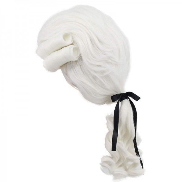 Long Mens George Washington Cosplay Curly Gentleman Lawyer Wig Halloween Hair Long Mens George Washington Cosplay Curly Gentleman Lawyer Wig Halloween Hair