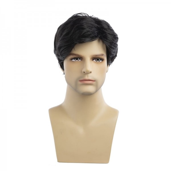 Mens Wigs Short Light Brown Wig Synthetic Heat Resistant Natural Halloween Cosplay Hair Wig for Male Mens Wigs Short Light Brown Wig Synthetic Heat Resistant Natural Halloween Cosplay Hair Wig for Male