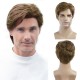 Mens Wigs Short Light Brown Wig Synthetic Heat Resistant Natural Halloween Cosplay Hair Wig for Male Mens Wigs Short Light Brown Wig Synthetic Heat Resistant Natural Halloween Cosplay Hair Wig for Male