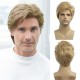 Mens Wigs Short Light Brown Wig Synthetic Heat Resistant Natural Halloween Cosplay Hair Wig for Male Mens Wigs Short Light Brown Wig Synthetic Heat Resistant Natural Halloween Cosplay Hair Wig for Male