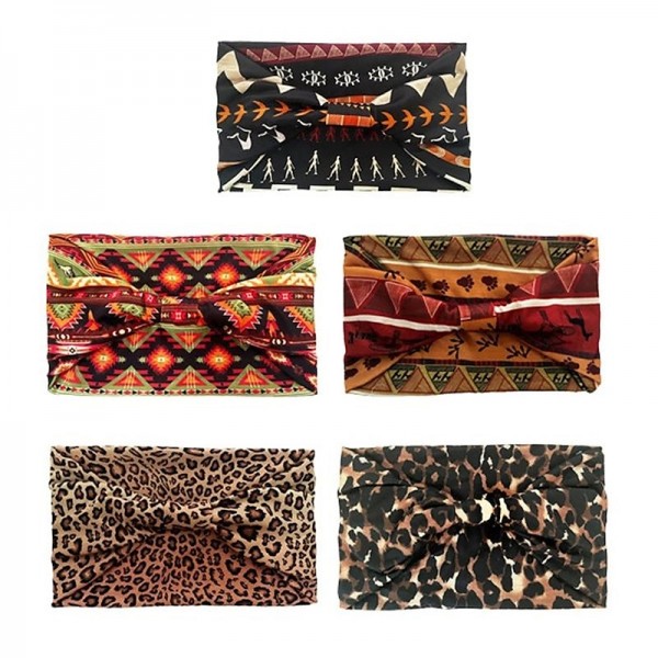 Bohemian Printed Headband Elastic Sweat-absorbent Headband Non Slip Wide Knotted Headband Turban Head Scarfs Bohemian Hair Accessories Bohemian Printed Headband Elastic Sweat-absorbent Headband Non Slip Wide Knotted Headband Turban Head Scarfs Bohemian Hair Accessories