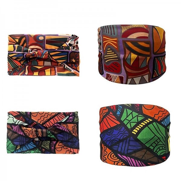 Bohemian Printed Headband Elastic Sweat-absorbent Headband Non Slip Wide Knotted Headband Turban Head Scarfs Bohemian Hair Accessories Bohemian Printed Headband Elastic Sweat-absorbent Headband Non Slip Wide Knotted Headband Turban Head Scarfs Bohemian Hair Accessories