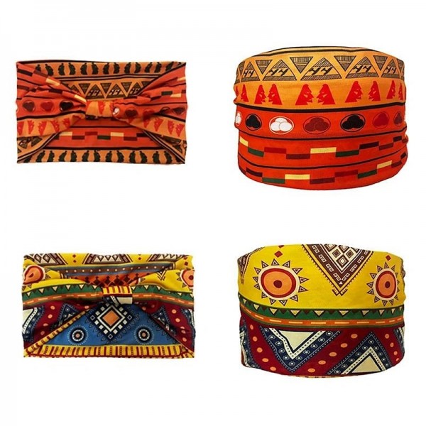 Bohemian Printed Headband Elastic Sweat-absorbent Headband Non Slip Wide Knotted Headband Turban Head Scarfs Bohemian Hair Accessories Bohemian Printed Headband Elastic Sweat-absorbent Headband Non Slip Wide Knotted Headband Turban Head Scarfs Bohemian Hair Accessories