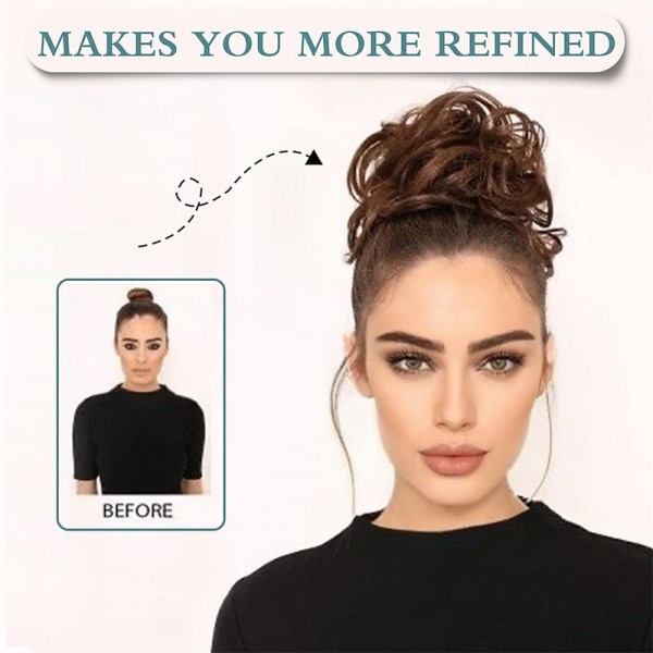 Messy Hair Bun Hair Wavy Curly Scrunchies Ponytail Extension Synthetic Extension Chignon for Women Updo Daily 1PCS Messy Hair Bun Hair Wavy Curly Scrunchies Ponytail Extension Synthetic Extension Chignon for Women Updo Daily 1PCS