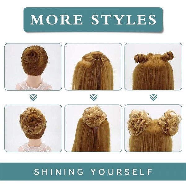 Messy Hair Bun Hair Wavy Curly Scrunchies Ponytail Extension Synthetic Extension Chignon for Women Updo Daily 1PCS Messy Hair Bun Hair Wavy Curly Scrunchies Ponytail Extension Synthetic Extension Chignon for Women Updo Daily 1PCS