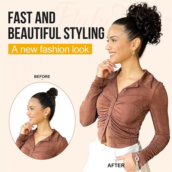 Gray Messy Bun Hair piece for Women Elastic Drawstring Loose Wave Large Curly Bun Messy Bun Scrunchie Synthetic Hair Bun Hair Extensions curly Hair Pieces for Women Daily Use Gray Messy Bun Hair piece for Women Elastic Drawstring Loose Wave Large Curly Bun Messy Bun Scrunchie Synthetic Hair Bun Hair Extensions curly Hair Pieces for Women Daily Use