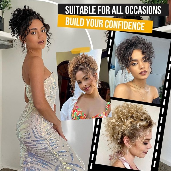 Gray Messy Bun Hair piece for Women Elastic Drawstring Loose Wave Large Curly Bun Messy Bun Scrunchie Synthetic Hair Bun Hair Extensions curly Hair Pieces for Women Daily Use Gray Messy Bun Hair piece for Women Elastic Drawstring Loose Wave Large Curly Bun Messy Bun Scrunchie Synthetic Hair Bun Hair Extensions curly Hair Pieces for Women Daily Use
