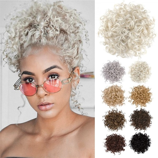 Gray Messy Bun Hair piece for Women Elastic Drawstring Loose Wave Large Curly Bun Messy Bun Scrunchie Synthetic Hair Bun Hair Extensions curly Hair Pieces for Women Daily Use Gray Messy Bun Hair piece for Women Elastic Drawstring Loose Wave Large Curly Bun Messy Bun Scrunchie Synthetic Hair Bun Hair Extensions curly Hair Pieces for Women Daily Use