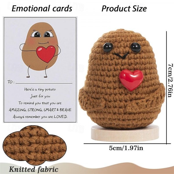 Pocket Hug Positive Potato Gifts for Boyfriend Funny Gift for Girlfriend Motivational Gifts Small Lucky Charm Best Friend Small Hug Pocket Hug Potato Lucky Charm