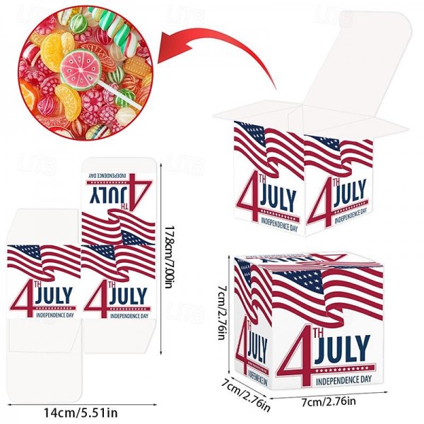 Independence Day Themed Three-Dimensional Buckle Paper Candy Snack Packaging Box Party Decoration Paper Box Independence Day Themed Three-Dimensional Buckle Paper Candy Snack Packaging Box Party Decoration Paper Box