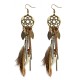 CARNIVAL Dream Catcher Tassel Earrings Bohemian Feather Leaves Retro Earrings CARNIVAL Dream Catcher Tassel Earrings Bohemian Feather Leaves Retro Earrings