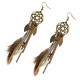 CARNIVAL Dream Catcher Tassel Earrings Bohemian Feather Leaves Retro Earrings CARNIVAL Dream Catcher Tassel Earrings Bohemian Feather Leaves Retro Earrings