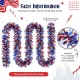 6PCS 6.5ft Red White Blue Tinsel 4th of July Tinsel Garland Patriotic Garland Glitter Independence Day Metallic Garland for Labor Day Decorations (Bright Style) 6PCS 6.5ft Red White Blue Tinsel 4th of July Tinsel Garland Patriotic Garland Glitter Independence Day Metallic Garland for Labor Day Decorations (Bright Style)