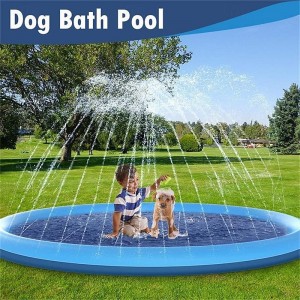 Splash Pad, 39in/59in/67in Anti-Slip Splash Pad for Kids Dogs Thickened Dog Pool Splash Sprinkler Pad Durable Summer Outdoor Water Toys for Baby Toddler Boys Girls Pet