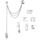 Europe and the United States cross-border new pearl ear clip men&#039;s and women&#039;s earrings non-piercing false cartilage earrings earrings jewelry