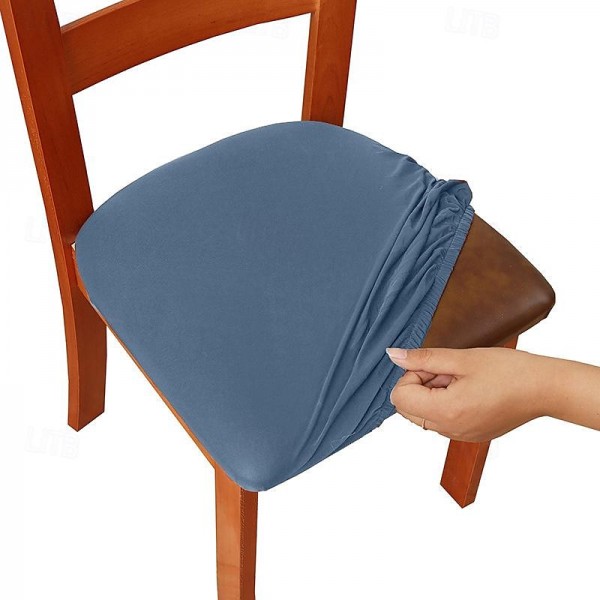 4pcs/6pcs Solid Color Brushed High Elastic Chair Cover Simple Soft And Comfortable Chair Seat Cover Dust-proof And Dirt-resistant Chair Slipcover Suitable For Dining Chair Office Home Decor 4pcs/6pcs Solid Color Brushed High Elastic Chair Cover Simple Soft And Comfortable Chair Seat Cover Dust-proof And Dirt-resistant Chair Slipcover Suitable For Dining Chair Office Home Decor