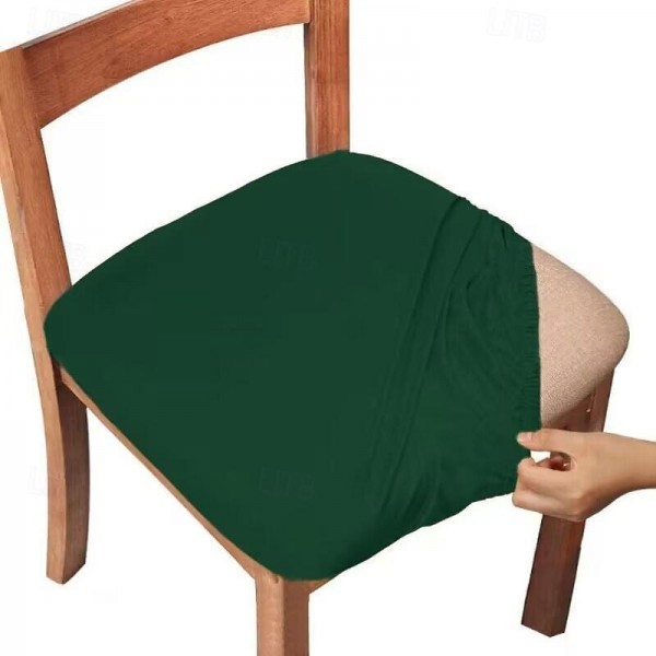 4pcs/6pcs Solid Color Brushed High Elastic Chair Cover Simple Soft And Comfortable Chair Seat Cover Dust-proof And Dirt-resistant Chair Slipcover Suitable For Dining Chair Office Home Decor 4pcs/6pcs Solid Color Brushed High Elastic Chair Cover Simple Soft And Comfortable Chair Seat Cover Dust-proof And Dirt-resistant Chair Slipcover Suitable For Dining Chair Office Home Decor