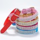 Dog Collar Adjustable / Retractable Rhinestone PU Leather Purple Red Blue Pink Black for Girl Dog Dog Collar Adjustable / Retractable Rhinestone PU Leather Purple Red Blue Pink Black for Girl Dog