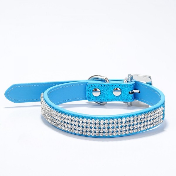 Dog Collar Adjustable / Retractable Rhinestone PU Leather Purple Red Blue Pink Black for Girl Dog Dog Collar Adjustable / Retractable Rhinestone PU Leather Purple Red Blue Pink Black for Girl Dog