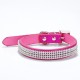 Dog Collar Adjustable / Retractable Rhinestone PU Leather Purple Red Blue Pink Black for Girl Dog Dog Collar Adjustable / Retractable Rhinestone PU Leather Purple Red Blue Pink Black for Girl Dog
