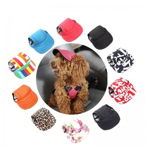Dog Hat-Pet Baseball Cap/Dogs Sport Hat/Visor Cap with Ear Holes and Chin Strap for Small Dogs by Happy Hours (S ,M,L,XL )