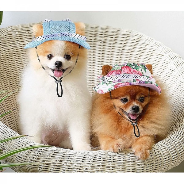 Dog Hat-Pet Baseball Cap/Dogs Sport Hat/Visor Cap with Ear Holes and Chin Strap for Small Dogs by Happy Hours (S ,M,L,XL ) Dog Hat-Pet Baseball Cap/Dogs Sport Hat/Visor Cap with Ear Holes and Chin Strap for Small Dogs by Happy Hours (S ,M,L,XL )