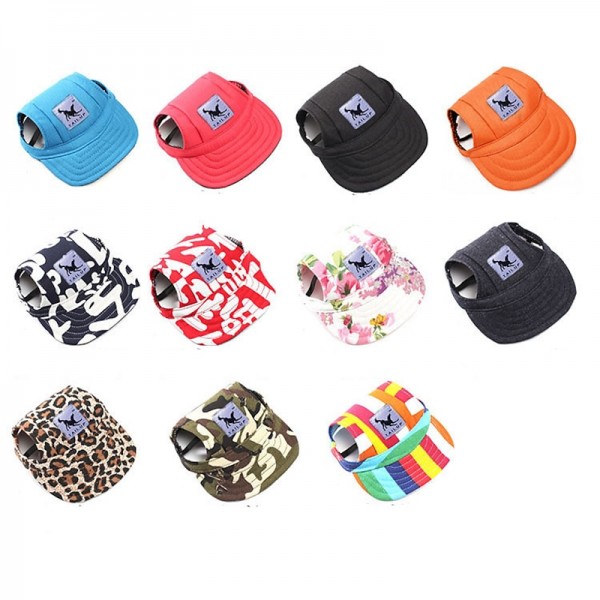 Dog Hat-Pet Baseball Cap/Dogs Sport Hat/Visor Cap with Ear Holes and Chin Strap for Small Dogs by Happy Hours (S ,M,L,XL ) Dog Hat-Pet Baseball Cap/Dogs Sport Hat/Visor Cap with Ear Holes and Chin Strap for Small Dogs by Happy Hours (S ,M,L,XL )