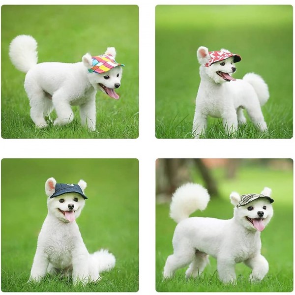 Dog Hat-Pet Baseball Cap/Dogs Sport Hat/Visor Cap with Ear Holes and Chin Strap for Small Dogs by Happy Hours (S ,M,L,XL ) Dog Hat-Pet Baseball Cap/Dogs Sport Hat/Visor Cap with Ear Holes and Chin Strap for Small Dogs by Happy Hours (S ,M,L,XL )