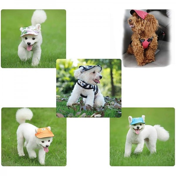 Dog Hat-Pet Baseball Cap/Dogs Sport Hat/Visor Cap with Ear Holes and Chin Strap for Small Dogs by Happy Hours (S ,M,L,XL ) Dog Hat-Pet Baseball Cap/Dogs Sport Hat/Visor Cap with Ear Holes and Chin Strap for Small Dogs by Happy Hours (S ,M,L,XL )