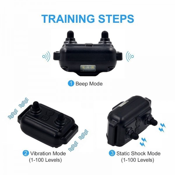Dog Collar Anti Bark Electric Remote Control Shock / Vibration Remote Controlled Sound Vibration 2 in 1 Classic Black Dog Collar Anti Bark Electric Remote Control Shock / Vibration Remote Controlled Sound Vibration 2 in 1 Classic Black