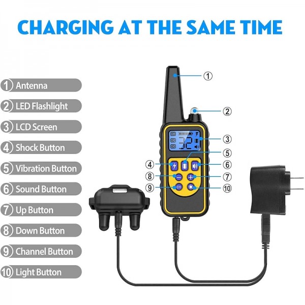 Dog Collar Anti Bark Electric Remote Control Shock / Vibration Remote Controlled Sound Vibration 2 in 1 Classic Black Dog Collar Anti Bark Electric Remote Control Shock / Vibration Remote Controlled Sound Vibration 2 in 1 Classic Black