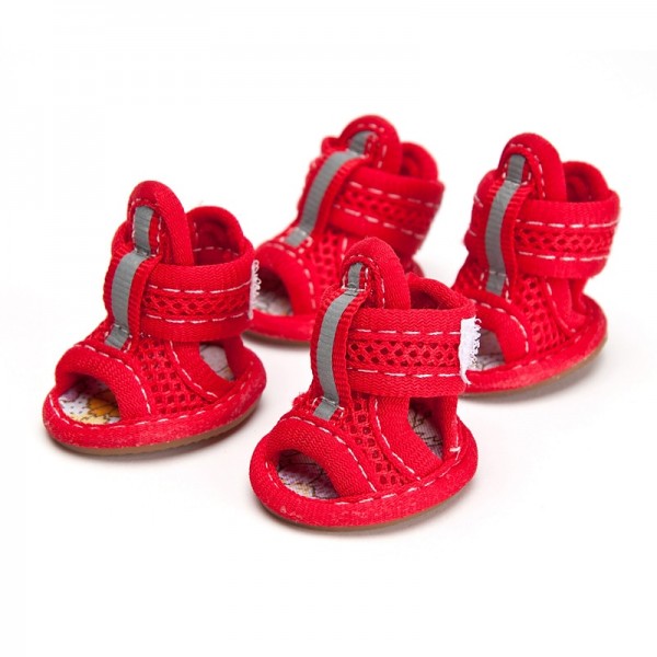 Mesh Dog Shoes Pet Boots, Breathable Dog Shoes for Small Doggy, Waterproof Pet Sandals with Anti-Slip Sole and Zipper Closure, Durable Pet Paw Protector for Hot Pavement Mesh Dog Shoes Pet Boots, Breathable Dog Shoes for Small Doggy, Waterproof Pet Sandals with Anti-Slip Sole and Zipper Closure, Durable Pet Paw Protector for Hot Pavement