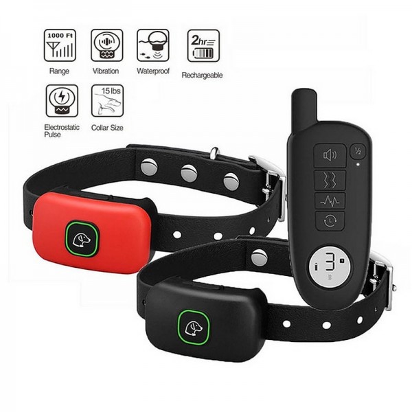 Dog Training With 2 Collar Pet Dog Shock With Remote 1000ft Range Electric Collars for Pet Waterproof Dog Training Collar for Small Medium Large Dogs Dog Training With 2 Collar Pet Dog Shock With Remote 1000ft Range Electric Collars for Pet Waterproof Dog Training Collar for Small Medium Large Dogs