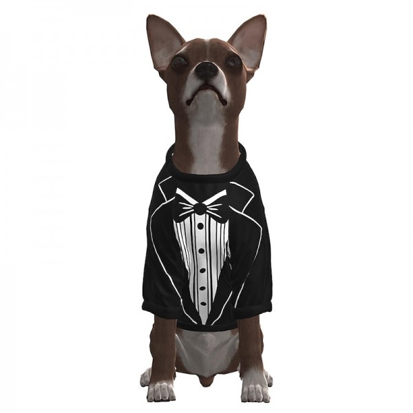Dog Shirt / T-Shirt Tuxedo Graphic Optical Illusion 3D Print Classic Gentle Wedding Party Dog Clothes Puppy Clothes Dog Outfits Breathable Black Yellow Blue Costume for Girl and Boy Dog Polyster S M Dog Shirt / T-Shirt Tuxedo Graphic Optical Illusion 3D Print Classic Gentle Wedding Party Dog Clothes Puppy Clothes Dog Outfits Breathable Black Yellow Blue Costume for Girl and Boy Dog Polyster S M