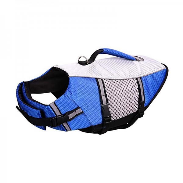 Dog Life Jacket Swimming Vest Lightweight High Reflective Pet Lifesaver with Lift Handle, Leash Ring Dog Life Jacket Swimming Vest Lightweight High Reflective Pet Lifesaver with Lift Handle, Leash Ring