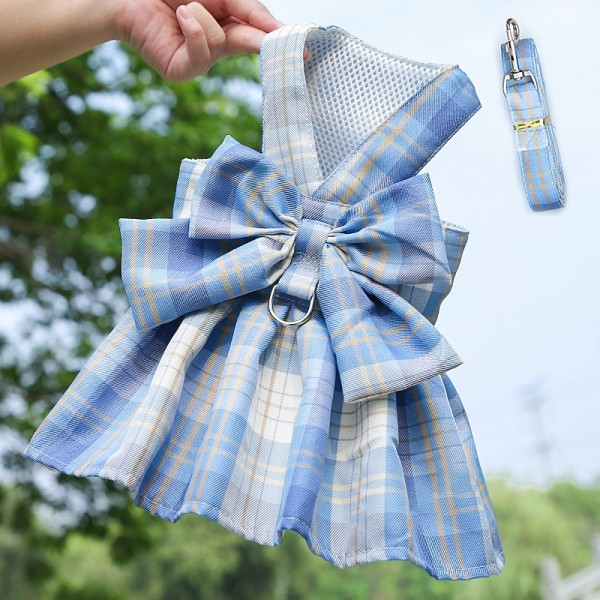 Dog Harness Dress with Leash Set, Princess Dog Dress for Small Dog Girl, Puppy Dresses with D Ring, Pet Clothes Doggie Outfits Cat Apparel Dog Harness Dress with Leash Set, Princess Dog Dress for Small Dog Girl, Puppy Dresses with D Ring, Pet Clothes Doggie Outfits Cat Apparel
