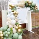 Balloon Garland Arch Kit - Avocado Green Balloon with Blush Balloons Gold Balloons and Macaron Gray Balloons for Wedding Birthday Party Baby Shower Party Background Decoration