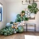 Balloon Garland Arch Kit - Avocado Green Balloon with Blush Balloons Gold Balloons and Macaron Gray Balloons for Wedding Birthday Party Baby Shower Party Background Decoration