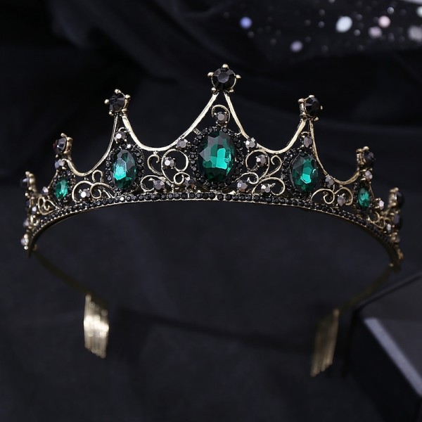 Jeweled Baroque Queen Crown - Rhinestone Platinum Jubilee Crowns and Tiaras for Women, Costume Party Hair Accessories Jeweled Baroque Queen Crown - Rhinestone Platinum Jubilee Crowns and Tiaras for Women, Costume Party Hair Accessories