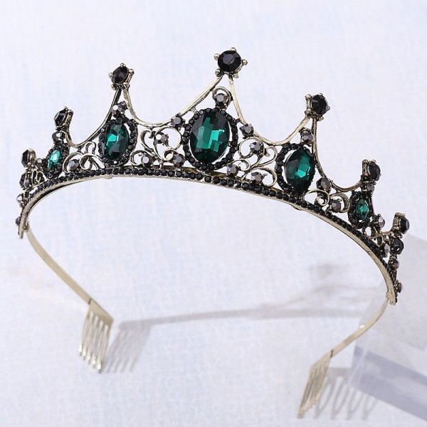 Jeweled Baroque Queen Crown - Rhinestone Platinum Jubilee Crowns and Tiaras for Women, Costume Party Hair Accessories Jeweled Baroque Queen Crown - Rhinestone Platinum Jubilee Crowns and Tiaras for Women, Costume Party Hair Accessories