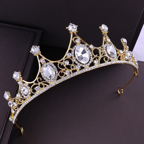 Full Round Queen Crown for Women, Crystal Tiara Cake Topper,Baroque Crown Costume Hair Accessories for Birthday Pageant Prom Baby Shower Full Round Queen Crown for Women, Crystal Tiara Cake Topper,Baroque Crown Costume Hair Accessories for Birthday Pageant Prom Baby Shower