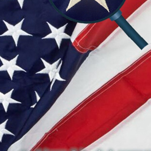 5ft X 3ft (150cm X 91cm) Embroidered American Flag Embroidered Flag 90*150cm 5ft X 3ft (150cm X 91cm) Embroidered American Flag Embroidered Flag 90*150cm