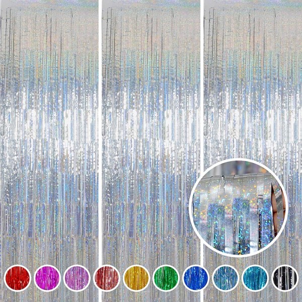 Foil Fringe Metallic Curtain Foil Fringe Curtains Party Decorations - Melsan 5 Pack 3.2 x 6.5 ft Tinsel Curtain Party Photo Backdrop for Birthday Party Baby Shower or Graduation Decorations Green Foil Fringe Metallic Curtain Foil Fringe Curtains Party Decorations - Melsan 5 Pack 3.2 x 6.5 ft Tinsel Curtain Party Photo Backdrop for Birthday Party Baby Shower or Graduation Decorations Green