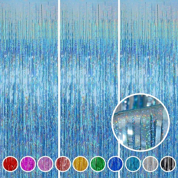 Foil Fringe Metallic Curtain Foil Fringe Curtains Party Decorations - Melsan 5 Pack 3.2 x 6.5 ft Tinsel Curtain Party Photo Backdrop for Birthday Party Baby Shower or Graduation Decorations Green Foil Fringe Metallic Curtain Foil Fringe Curtains Party Decorations - Melsan 5 Pack 3.2 x 6.5 ft Tinsel Curtain Party Photo Backdrop for Birthday Party Baby Shower or Graduation Decorations Green
