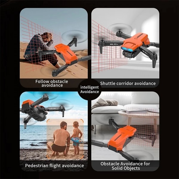 A6 Pro Obstacle Avoidance A6 Drone - Quadcopter UAV , 4K Video, F2.5 108°FOV Adjustable Aperture, 20Min Flight, APP & Remote Control, Gift for Teens/Adults A6 Pro Obstacle Avoidance A6 Drone - Quadcopter UAV , 4K Video, F2.5 108°FOV Adjustable Aperture, 20Min Flight, APP & Remote Control, Gift for Teens/Adults